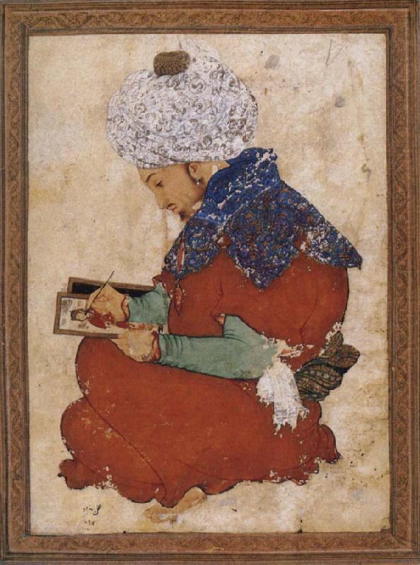 An idealized portrait of Bihzad, Muslim artist